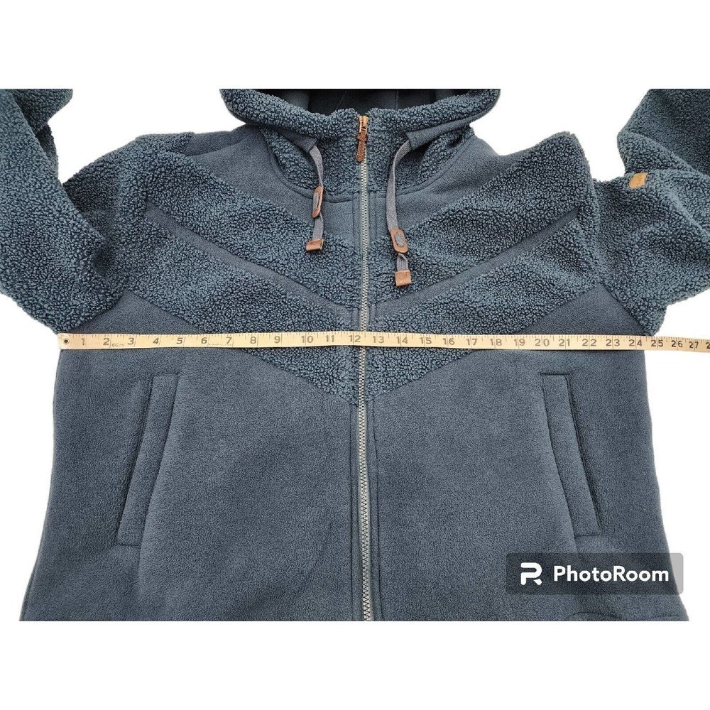Koolaburra By UGG Sherpa Fleece Coat Navy Full Zip Cozy Soft Warm Size L - Picture 7 of 12